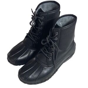 JBU by Jambu Waterproof Duck Boots Black Lace Up Ankle Boots
Size 10